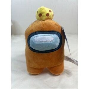 NWT Among Us Orange Plush With Cheese Hat Crew Imposter Series 2 Toikido 8 1/2"